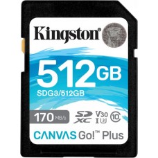 Kingston 512GB SD Canvas Go! Plus U3
